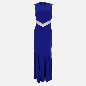 Mesh Cutout back long dress gown